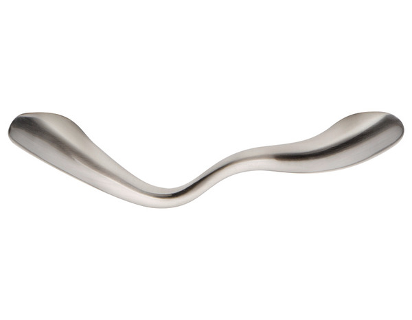 Poignée ondulée en Zamack nickelé 128 mm - Brico Dépôt