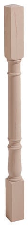 Poteau bois en H pour garde corps en bois JERSEY - Deck-Linea
