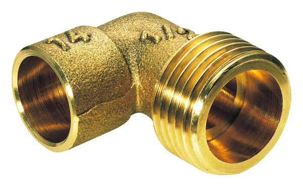 2 coudes fer cuivre embouts M 15x21 mm pour tube cuivre Ø 14 mm - Noyon & Thiebault - Brico Dépôt