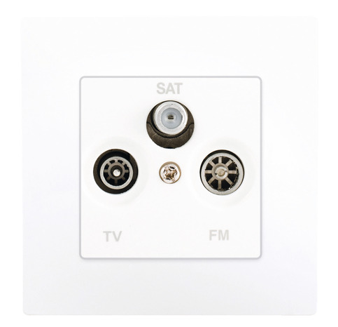Prise TV/FM/SAT à clipser "Delta Viva" blanc - Siemens - Brico Dépôt