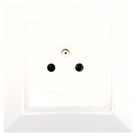 Prise avec terre + plaque "DELTA ONE" blanc - Siemens - Brico Dépôt