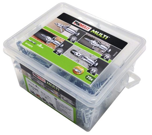 Seau de 75 chevilles métalliques multi-matériaux - Molly - Brico Dépôt