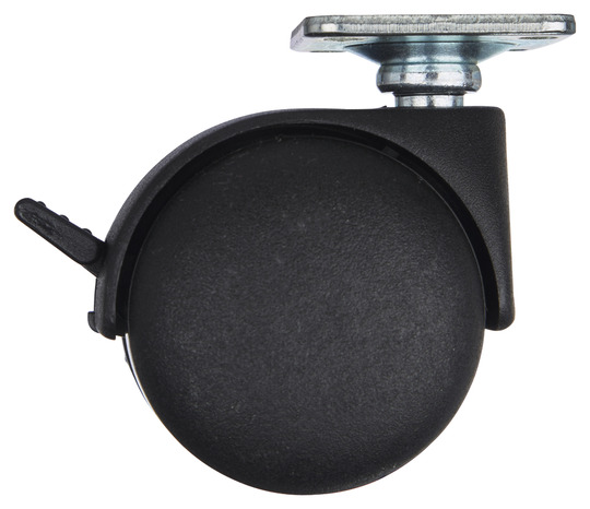 Roul.polyam.45kg d50.plat piv diam. 50 mm 45 kg (avec frein) - Tente - Brico Dépôt