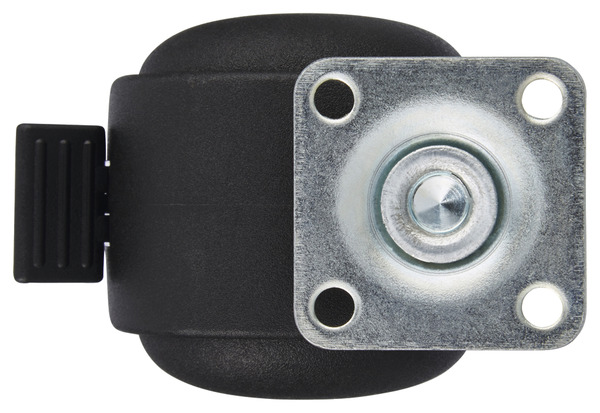 Roul.polyam.45kg d50.plat piv diam. 50 mm 45 kg (avec frein) - Tente - Brico Dépôt