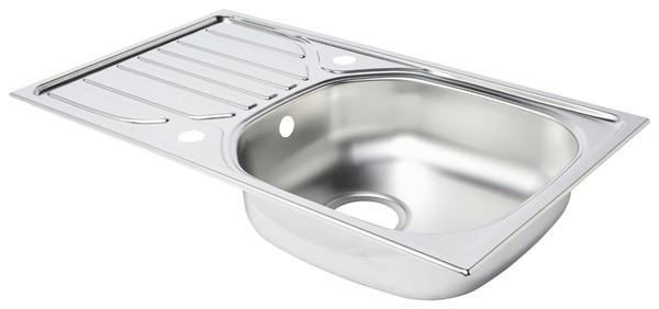 Évier de cuisine inox lisse "Turing" - 1 cuve - Brico Dépôt