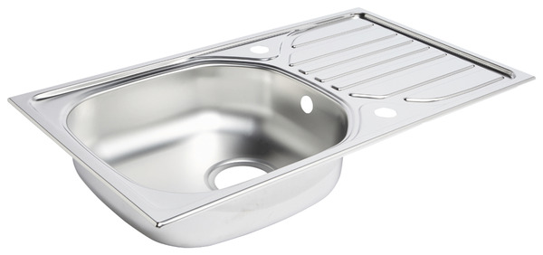 Évier de cuisine inox lisse "Turing" - 1 cuve - Brico Dépôt