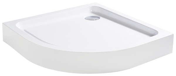 Receveur d'angle de douche 1/4 de cercle 80 x 80 cm acrylique - Brico Dépôt