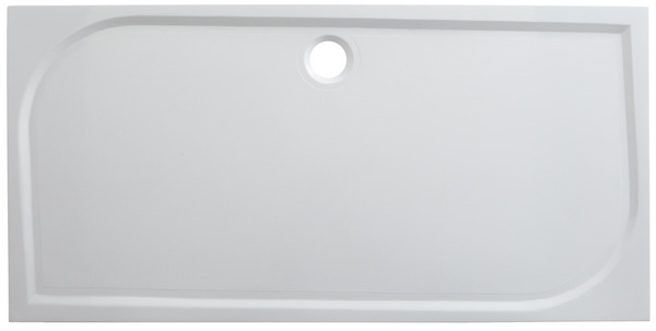 Receveur de douche rectangulaire extraplat en résine blanc 160 x 80 cm -  Brico Dépôt