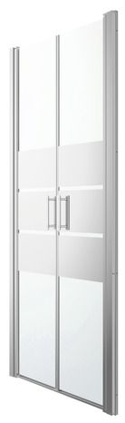 Porte de douche battante "Beloya" l.90 cm en verre effet miroir - GoodHome - Brico Dépôt