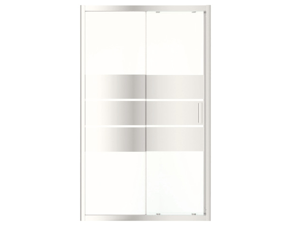 Porte de douche coulissante 2 volets "Beloya" l.120 cm en verre effet miroir - GoodHome - Brico Dépôt