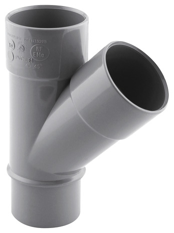 Y PVC - 45 ° M/F Ø 40 mm - Fitt - Brico Dépôt