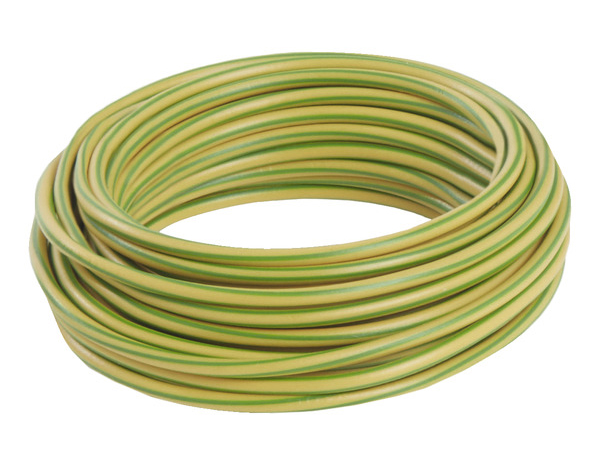 Fil électrique H07VU 2,5 mm² vert/jaune - 25 m - Nexans - Brico Dépôt