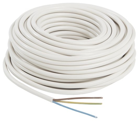 Câble Électrique 4 G 1.5 Mm² Ho5vvf L.10 M, Blanc à Prix Carrefour