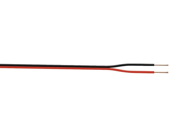 Câble hifi 2x0,75mm² rouge/noir 25m - DEBFLEX