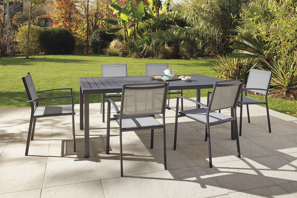 Table De Jardin En Aluminium Tanna 6 A 8 Personnes Brico Depot