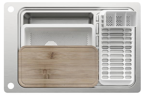 Évier inox "romesco" - 1 cuve + égouttoir - GoodHome - Brico Dépôt