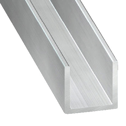 Profilé en U aluminium brut L. 2 m 15x10 mm intérieur 7 mm - Brico Dépôt