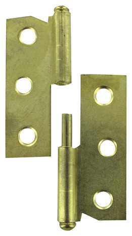 2 paumelles en acier laitonné pour meuble gauche 50x40 mm - Handix - Brico Dépôt