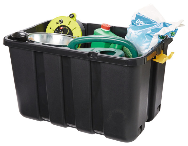 Malle noire haute résistance 150 L + couvercle « SKYDA » - Form - Brico Dépôt