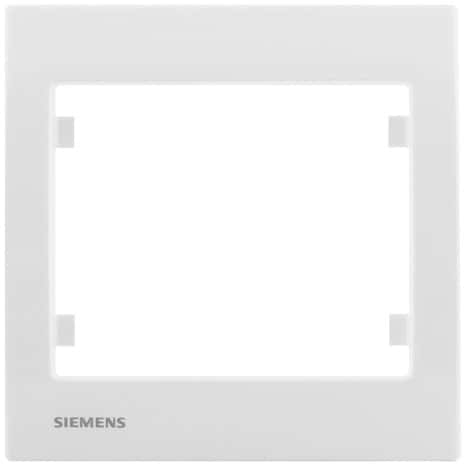 SIEMENS- LOT 10 Prise 2P+T Silver Delta Iris + Plaque Métal Blanc