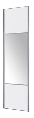 Porte de placard coulissante Valla H. 245,6 x L. 62,2 cm - blanche/miroir - Form - Brico Dépôt