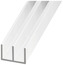 U Aluminium blanc - 10,5 x 21 mm 2 mm