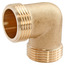 Coude laiton double mâle 12/17 (3/8