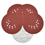 Lot 5 abrasifs auto agrippants perforés pour ponceuse 225 mm - Grain 40