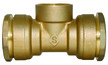 Té en laiton femelle au centre à sertir pour tube multicouche Ø 20 mm 15x21 mm