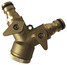 Adaptateur double voie en laiton pour robinet
